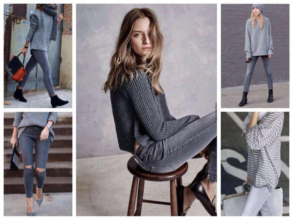 Сочетание серого цвета в одежде: примеры стильных образов | модные новинки сезона