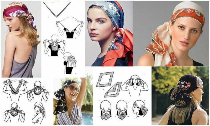 7 оригинальных способов красиво завязать платок на голову