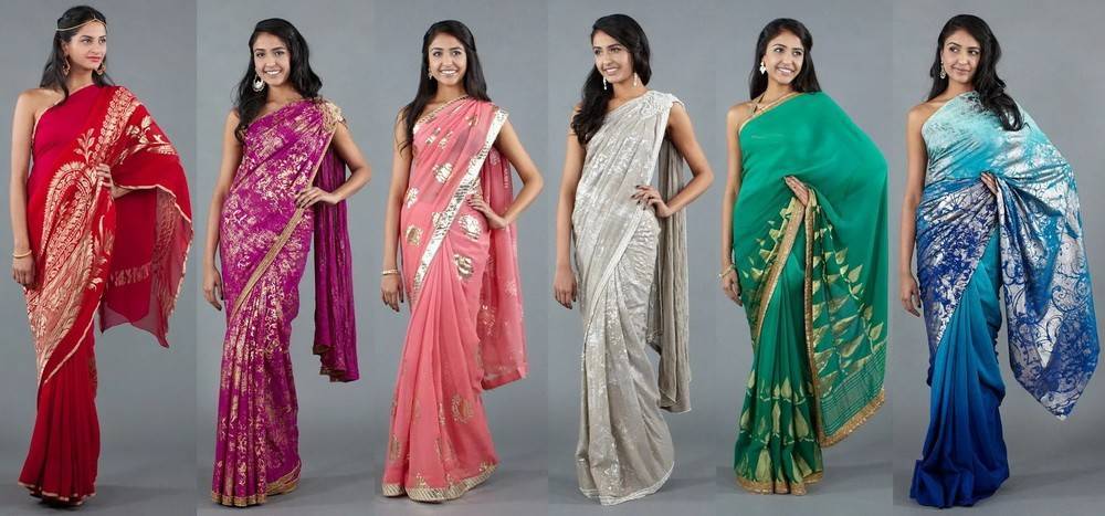 Это сари, дхоти и лунги. традиционная одежда индии. индийский взгляд