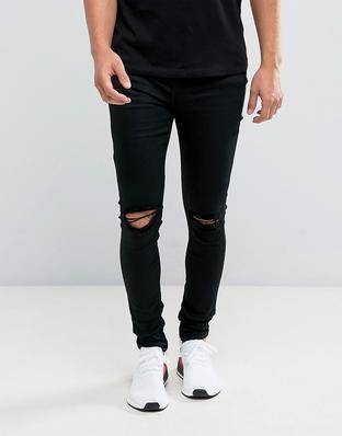 Черные джинсы с дырками на коленях: плюсы и минусы (78 фото)