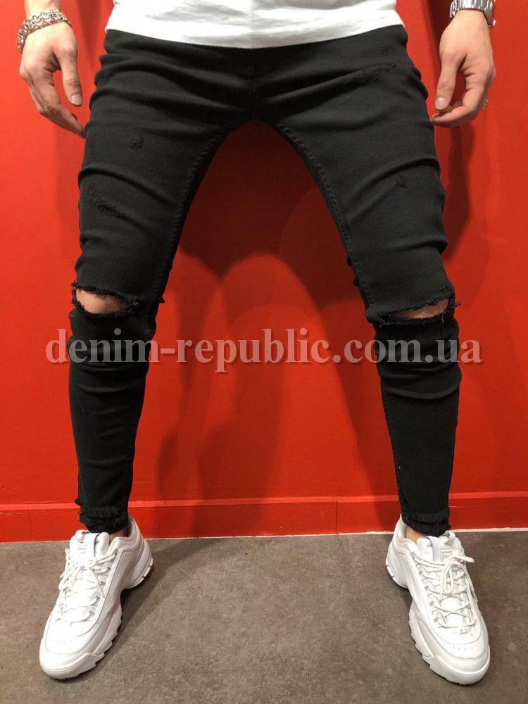 Модные черные мужские штаны