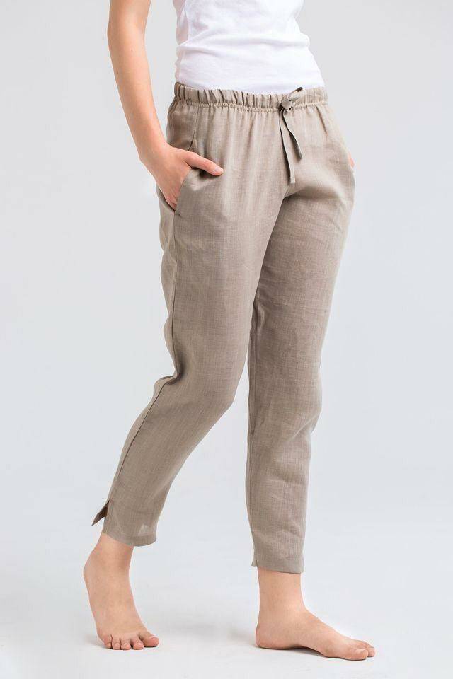 Женские льняные брюки: варианты моделей