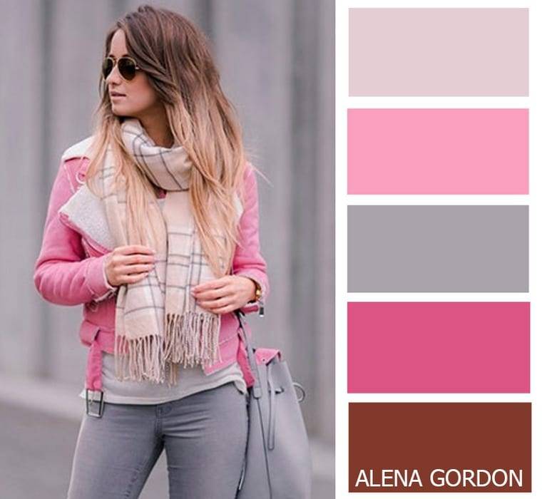 Сочетание розового цвета и его оттенков в одежде | lookcolor