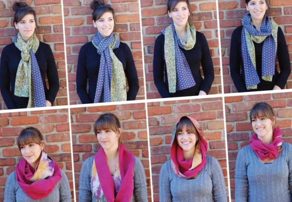 Как завязать шарф с пальто? 10 способов
