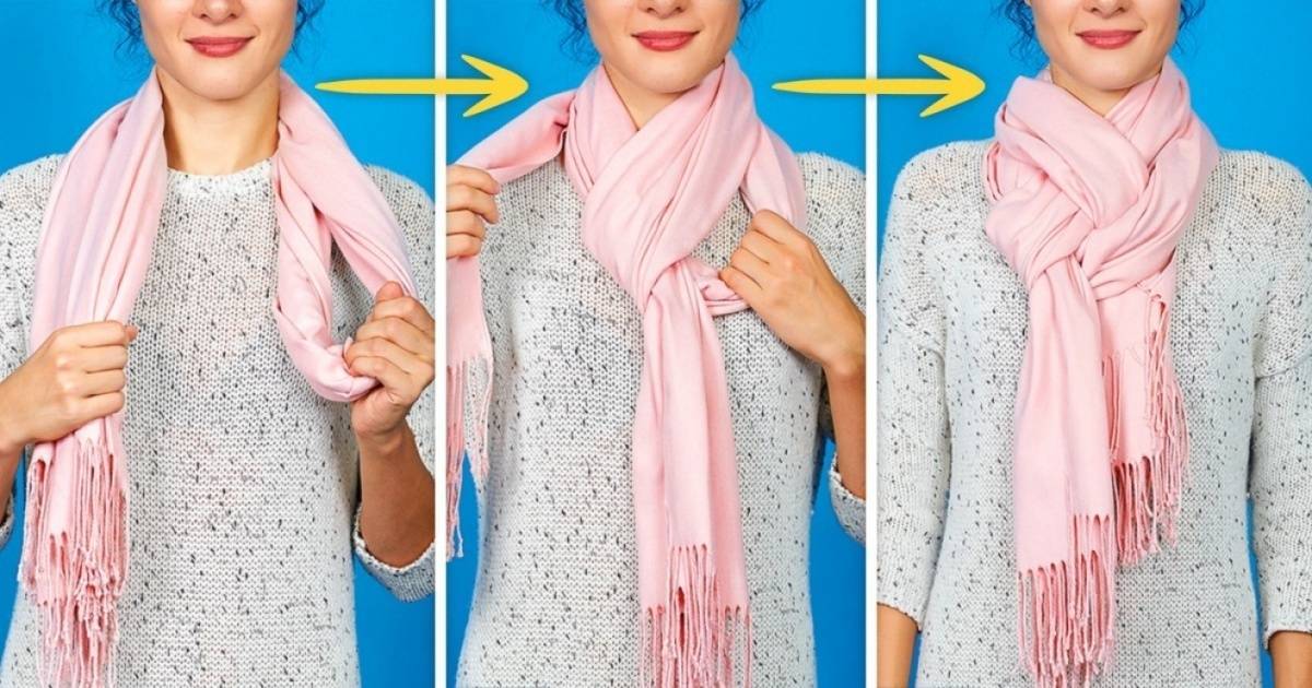Как красиво завязать платок на шее: 40 фото идей видео