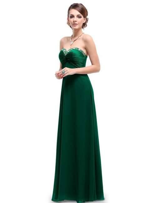 Вечернее платье зеленого цвета