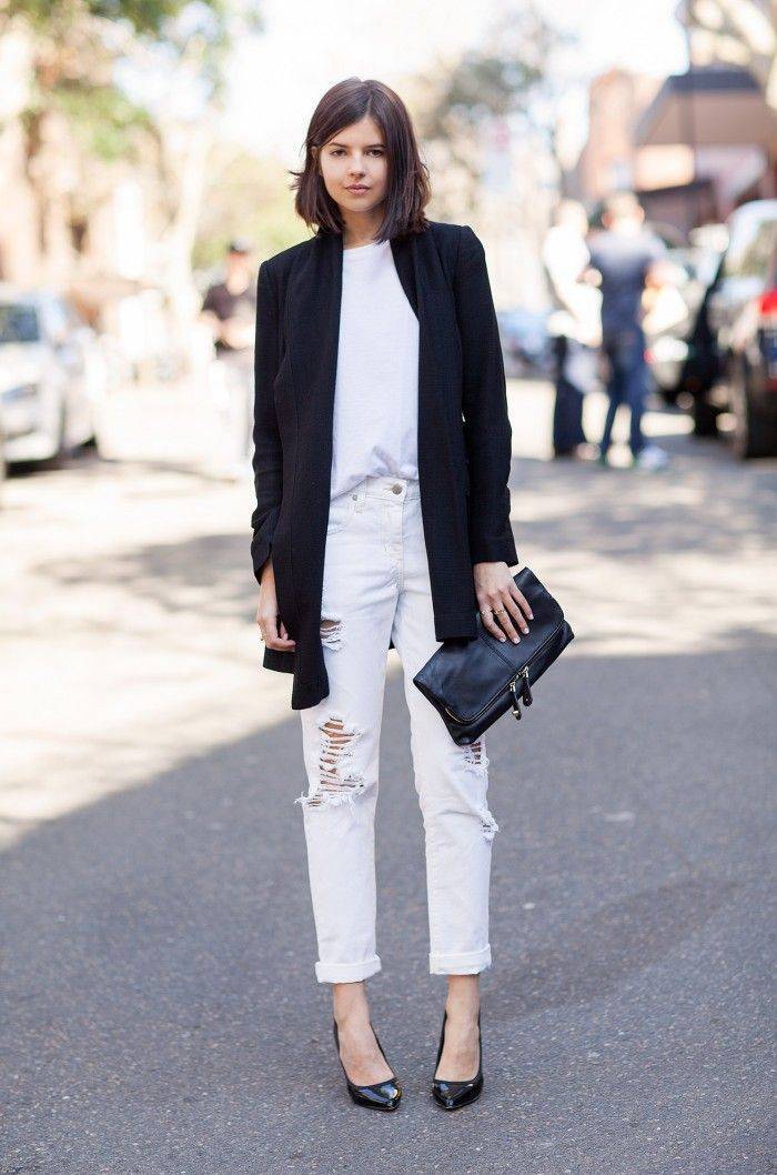 С чем носить белые брюки 2021: идеи и look'и | trendy-u