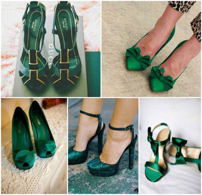 С чем носить зеленую обувь: образы с туфлями, сапогами и ботинками