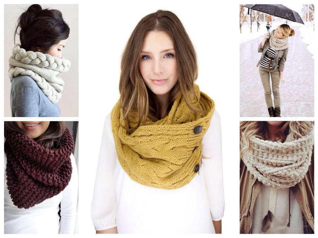 Как носить шарф-хомут – простые и эффектные образы