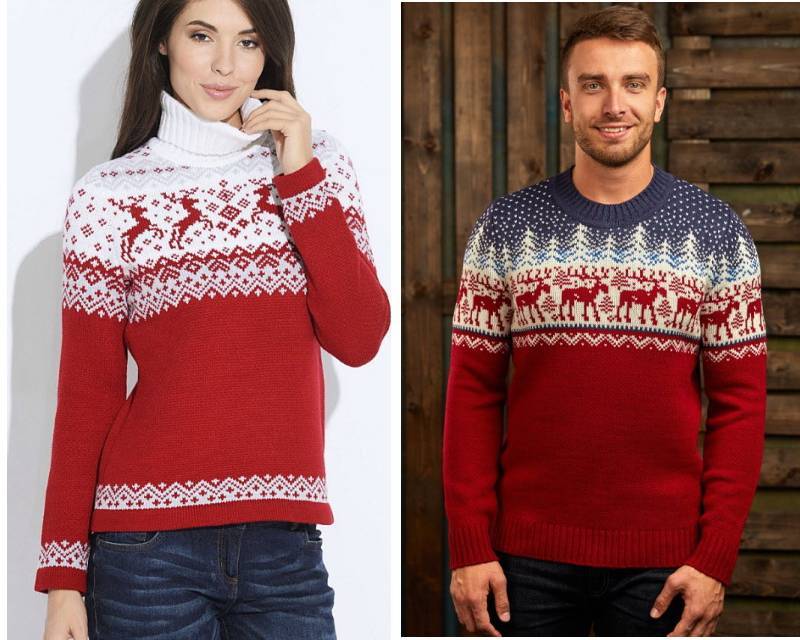 Пуловер в норвежском стиле