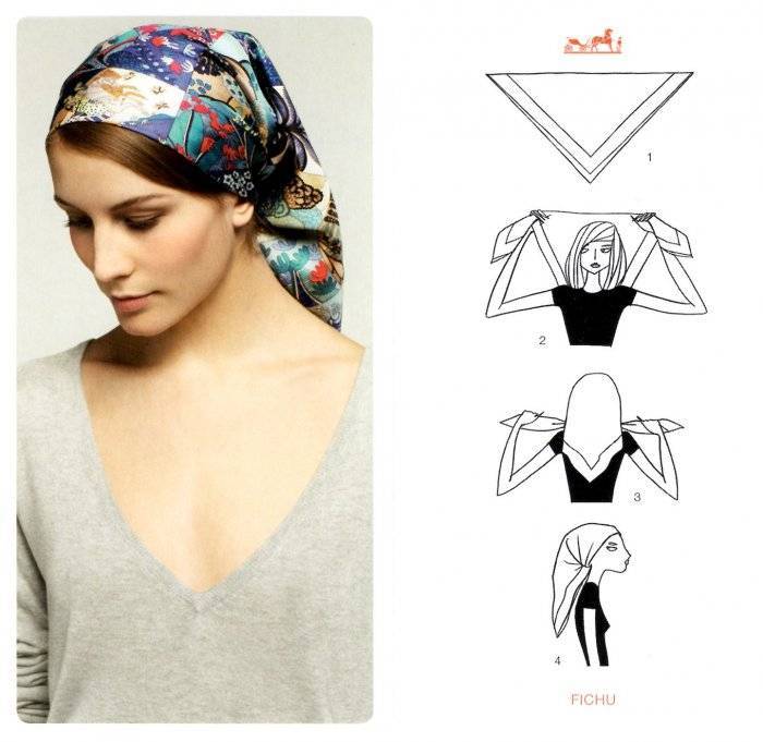 Как красиво завязать платок на голову?