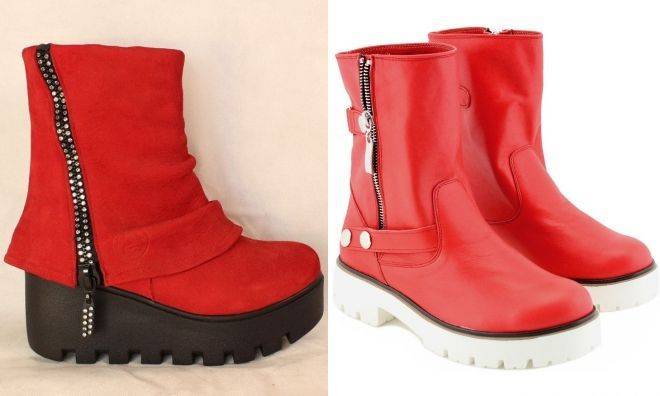 Красные ботинки в гардеробе современной девушки: с чем сочетать и когда носить