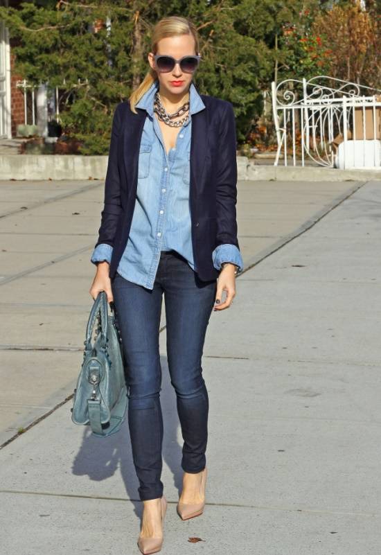 Женский пиджак с джинсами: модные и стильные сочетания