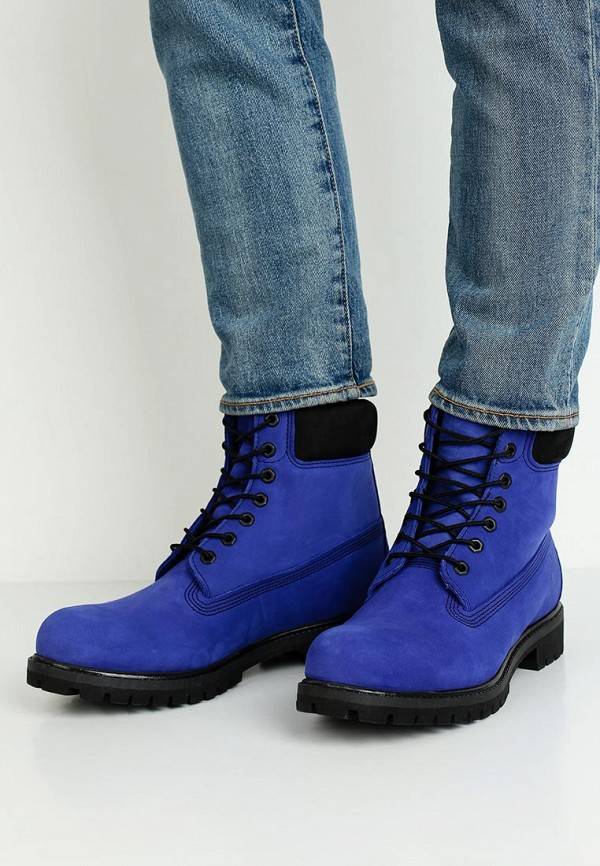 Темно синие ботинки