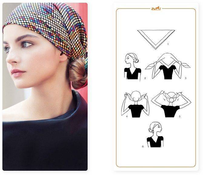 Как завязать красиво на голове платок - фото и видео модных стилей