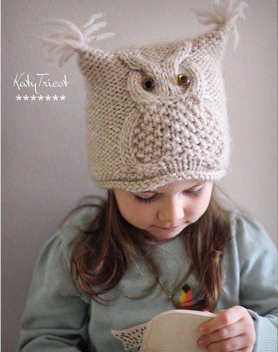Детская шапка-сова спицами: схемы с описанием, как вязать, фото и видео