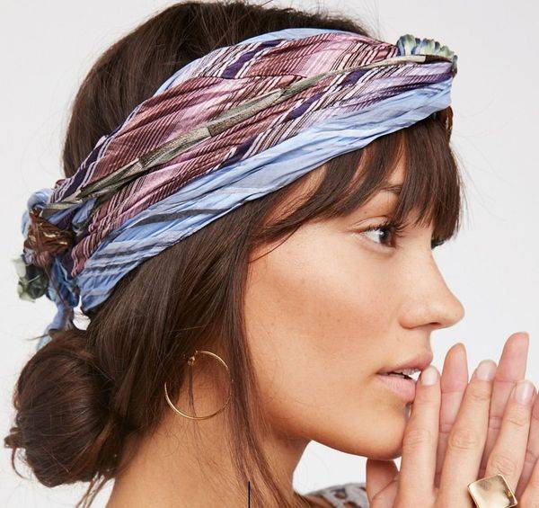 Как завязать платок на голове летом 2021: фото, видео инструкции