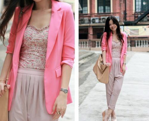Как носить серый с розовым - элегантная нежность