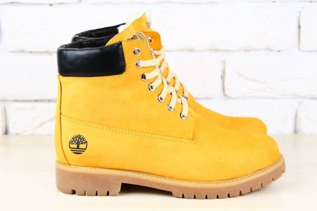 Желтые ботинки женские из нубука или замши, высокая шнурованная обувь осенняя и зимняя, с чем носить тимберленды или модные сапоги