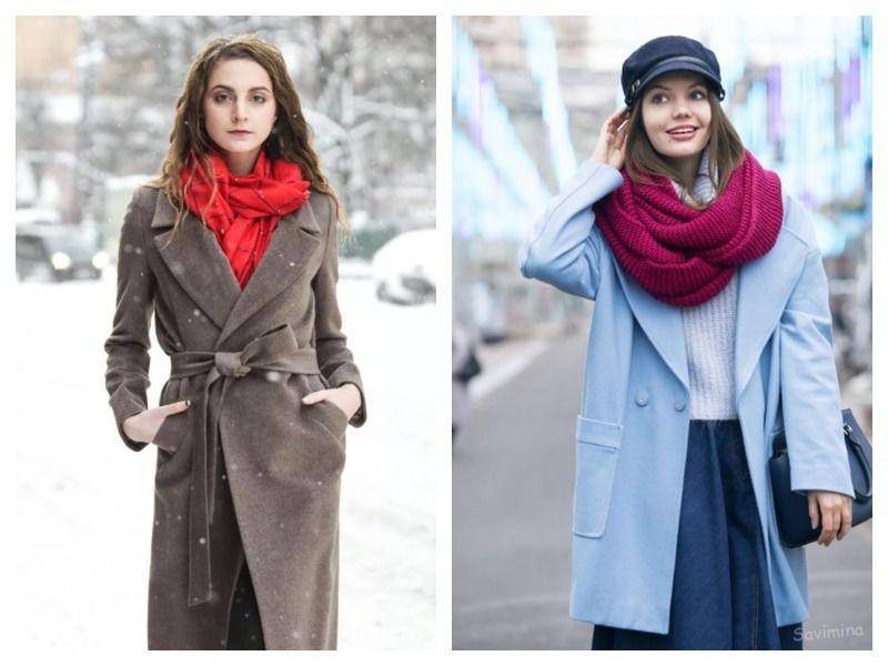 Как завязать платок на пальто разными способами: без воротника и с воротником, полезные советы и схемы