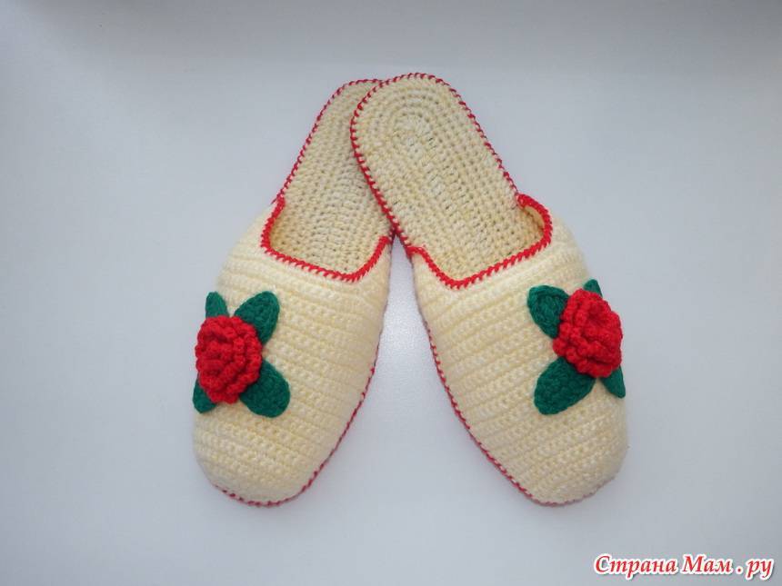 Вязание тапочек: пошаговый мастер-класс пошива обуви (видео + 75 фото)