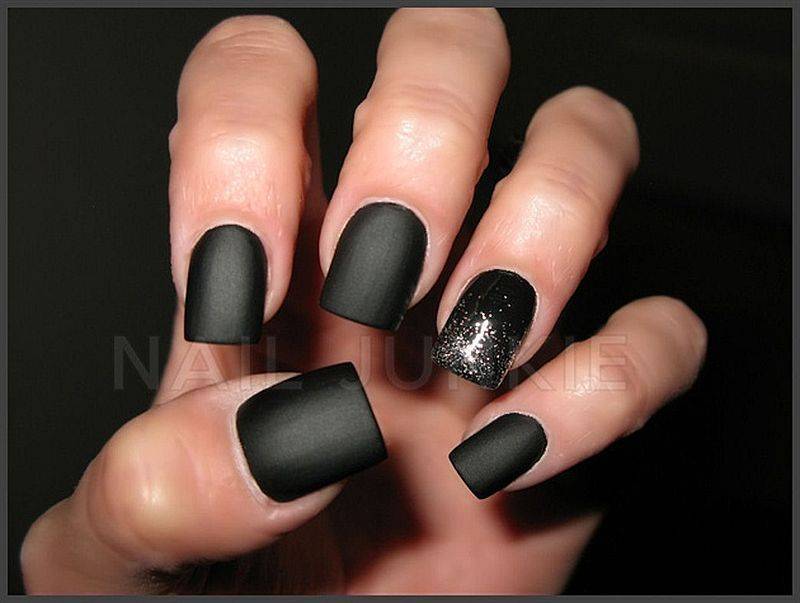 Черные матовые ногти: топ идеи дизайна с фото | quclub.ru