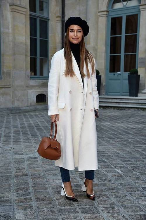 Белое пальто — роскошная вещь для повседневной жизни