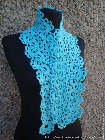 Ажурный шарф спицами схемы и описание (фото) - красивые узоры для шарфиков