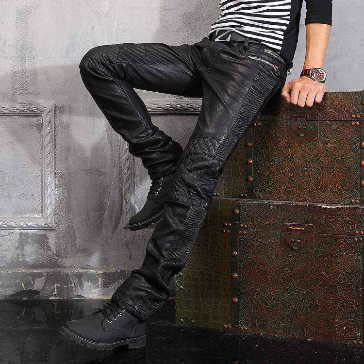 Кожаные штаны мужские, женские и байкерские: как подобрать одежду и обувь, стильные образы с фото