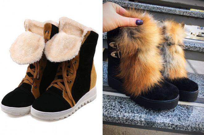 С чем женщинам носить зимние ботинки: на шнуровке, с мехом, замшевые и спортивные