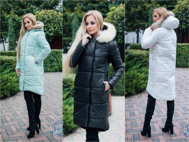 Модные пальто женские зимние на синтепоне с капюшоном (50 фото)