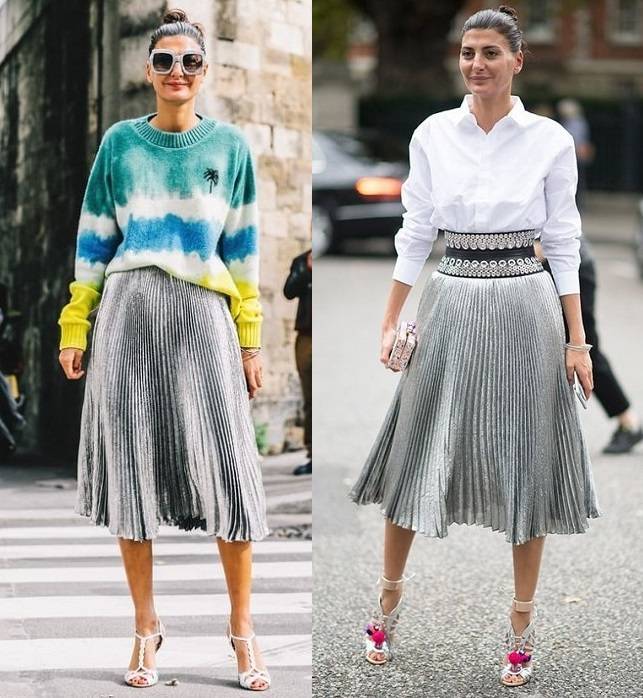 С чем модно носить юбку плиссе в 2020