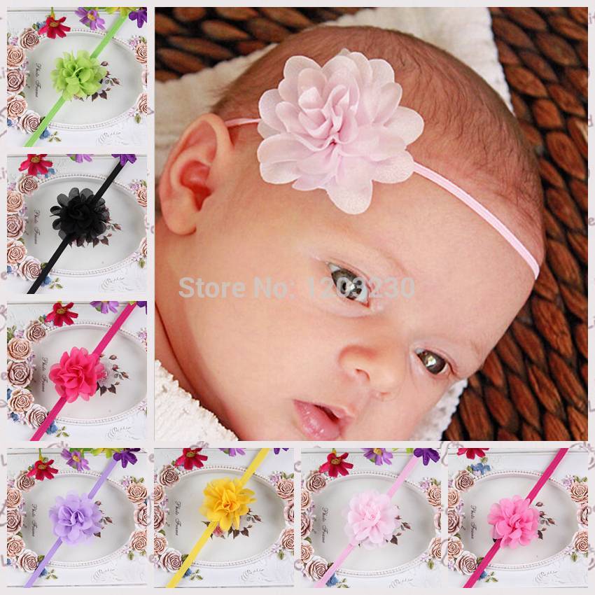 Повязки на голову для новорожденных — вязаные изделия для младенца, красивые цветочки из фоамирана для малышки