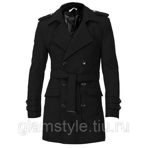 Черное мужское пальто с чем носить в 2021-2022: длинное и короткое