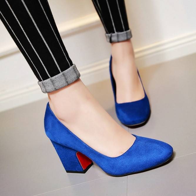 Синие туфли: 80 модных фото