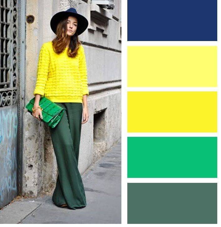 Цветовые сочетания в одежде — образы