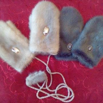 Варежки из пуха норки (вязание, схемы и фото) - irena handmade