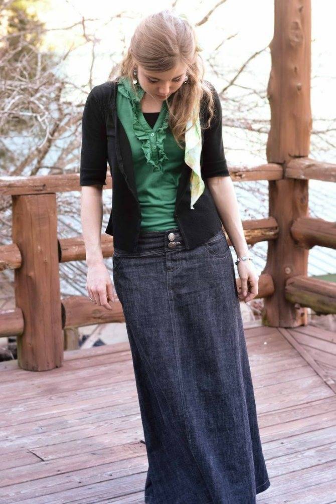 Джинсовая юбка: 65 стильных идей для модниц (фото)
