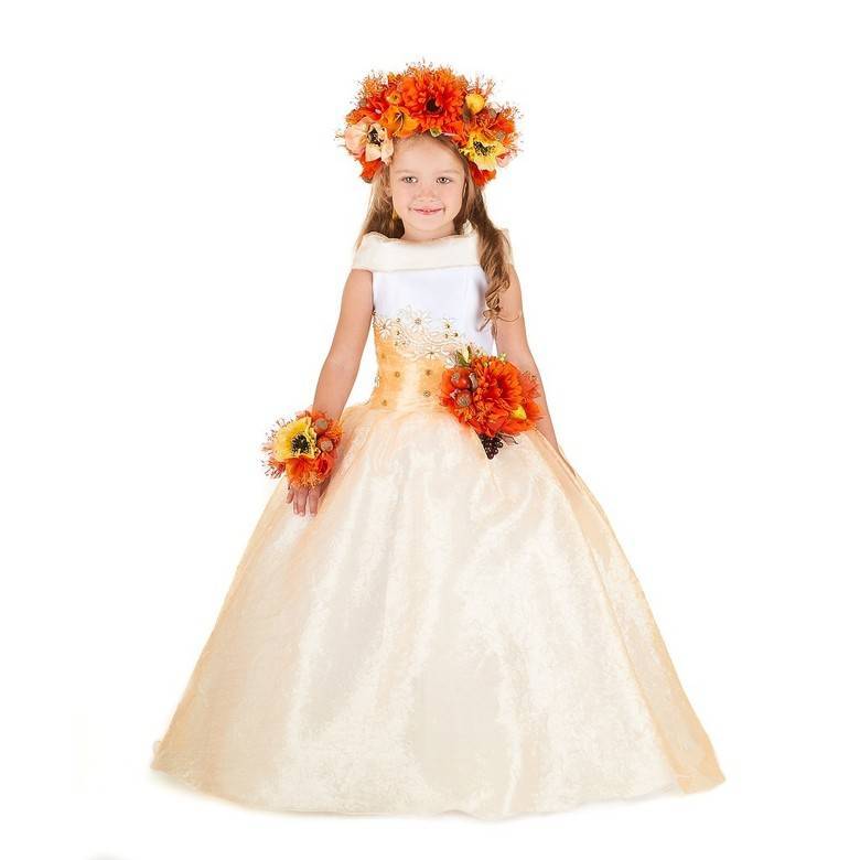Детские праздничные платья (53 фото) на свадьбу, на праздник осени