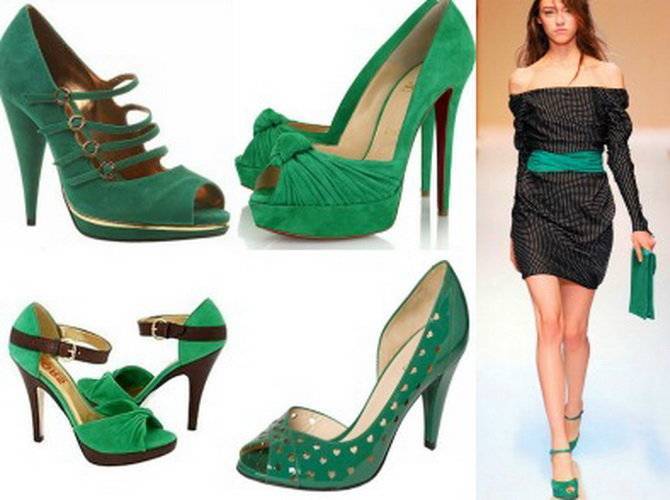 Чем сочетается зеленая обувь. с чем носить зеленые туфли? зеленые туфли на низком каблуке