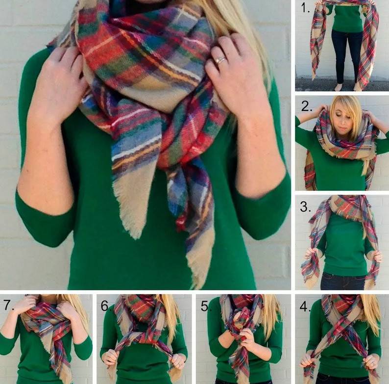 Как красиво завязать шарф, подробные инструкции с фото и видео