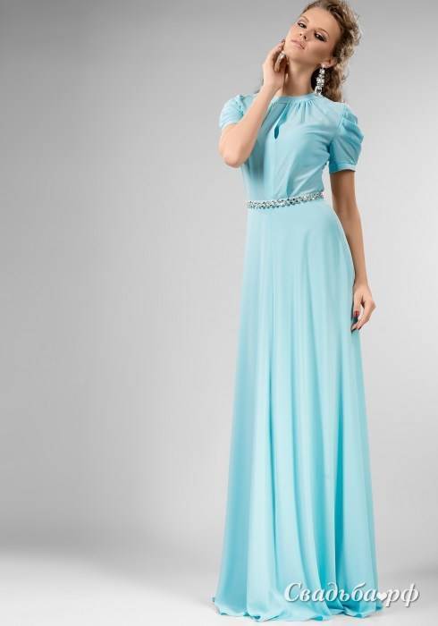 Какое выбрать голубое платье? — свадебные, вечерние, летние модели