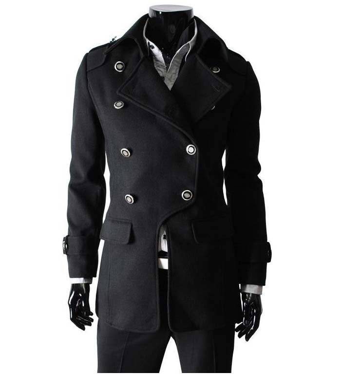 Чёрное мужское пальто: правила сочетания