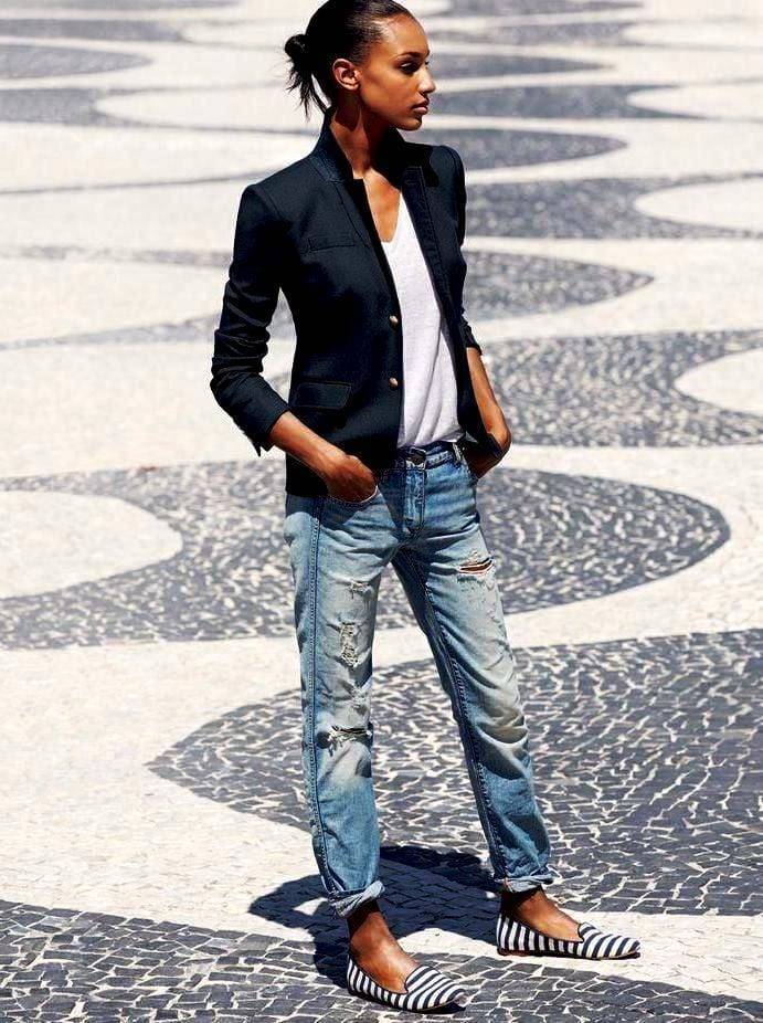 Пиджак под джинсы: 100 фото стильных образов, как выбрать