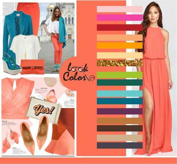 Модный цвет весны и лета 2019 в женской одежде, коралловый цвет с чем сочетать, оттенки кораллового, примеры с фото
