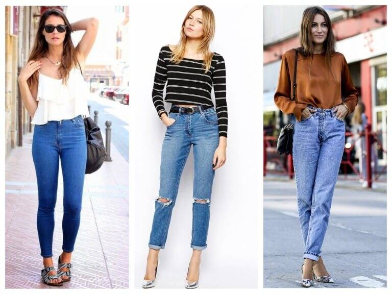 С чем носить женские широкие джинсы с высокой талией